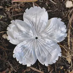 Natural Mother of Pearl Tropical Flower Beads Hand Carved Sea Shell Floral DIY Bridal Jewelry Making WM-0168