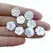 Bauhinia Flower Beads White Mother Of Pearl 12mm Hand Carved WM-0207