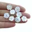 Bauhinia Flower Beads White Mother Of Pearl 12mm Hand Carved WM-0207